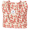 Corduroy Tote Bag with Inner Pocket, Large Canvas Shoulder Bag for Women and Girls